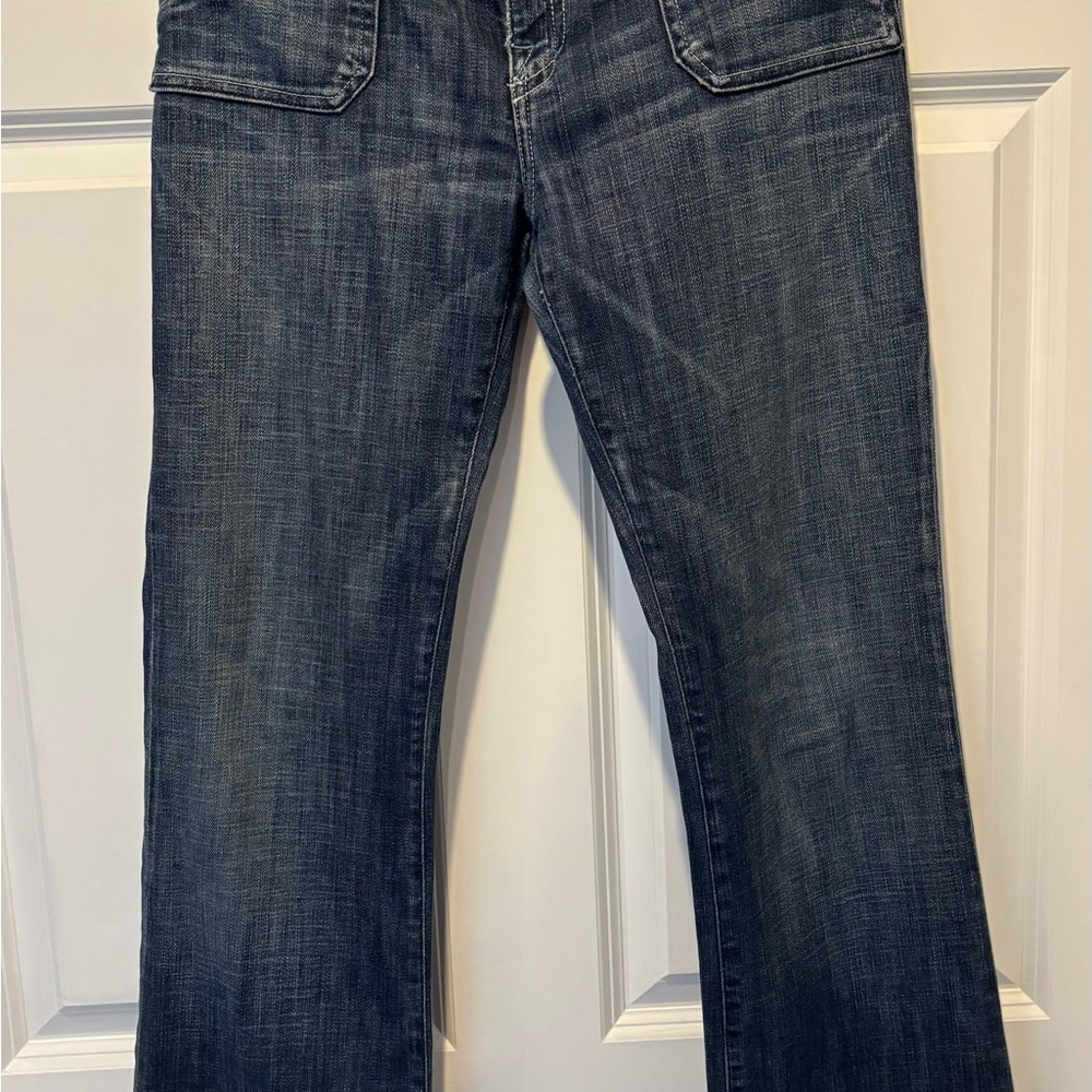 Rock & Republic Blue Flare Wide Leg Denim